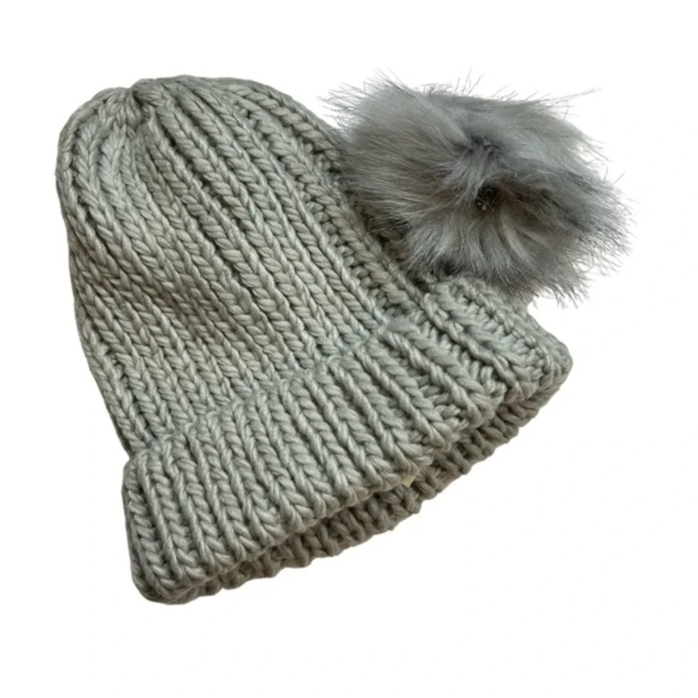 Hat‎ Attack Bryce Beanie with Removable Pom New Light Grey